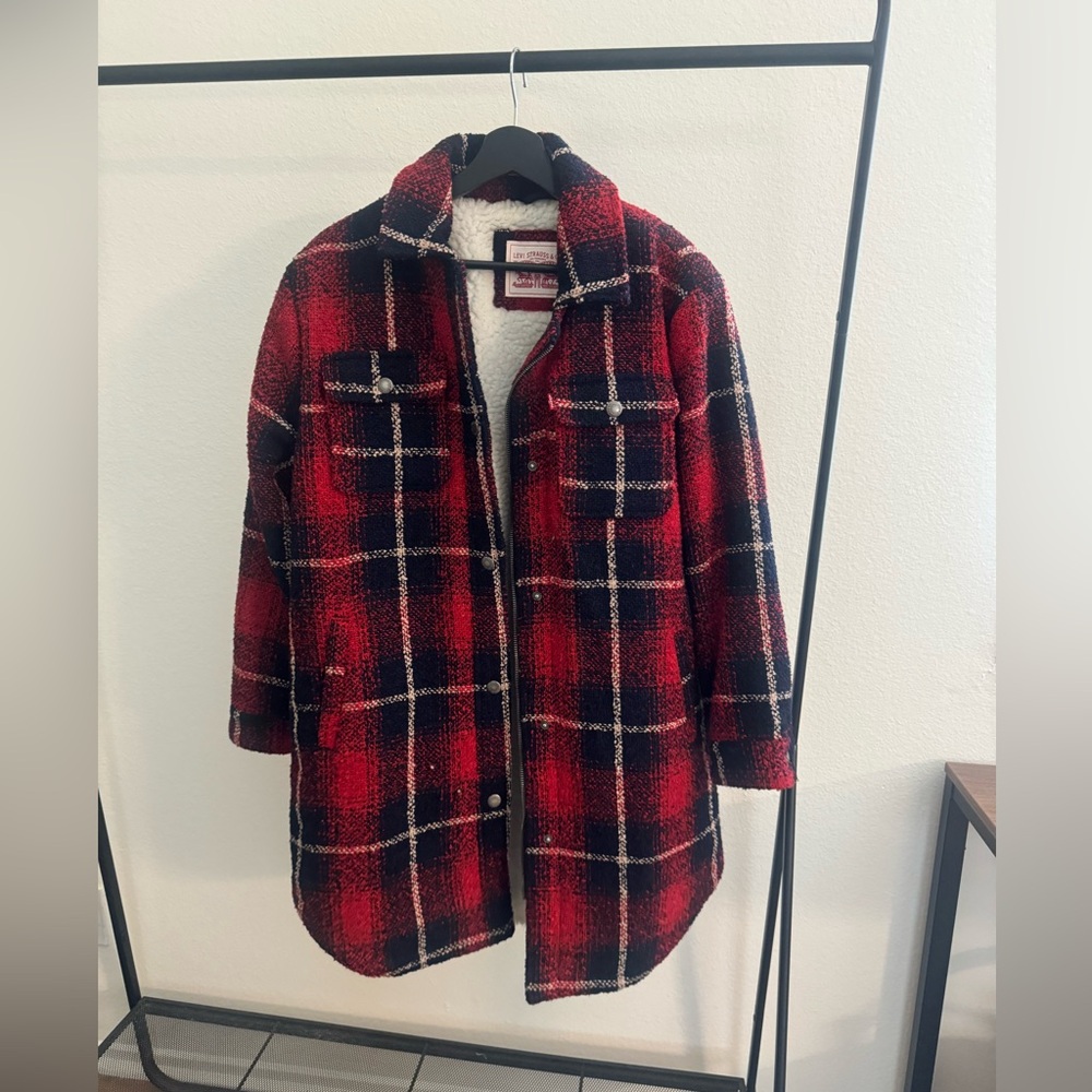Levi's Plaid Sherpa Jacket